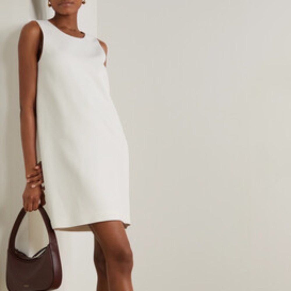 JIL SANDER Black Crepe Sleeveless Dress 42 M